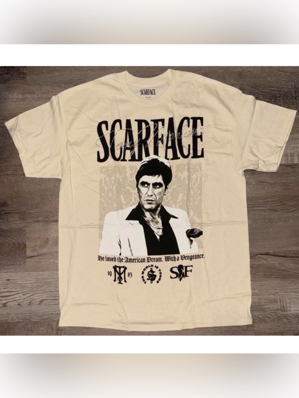 NWT lMen's Bling Scarface Shirt Size XL